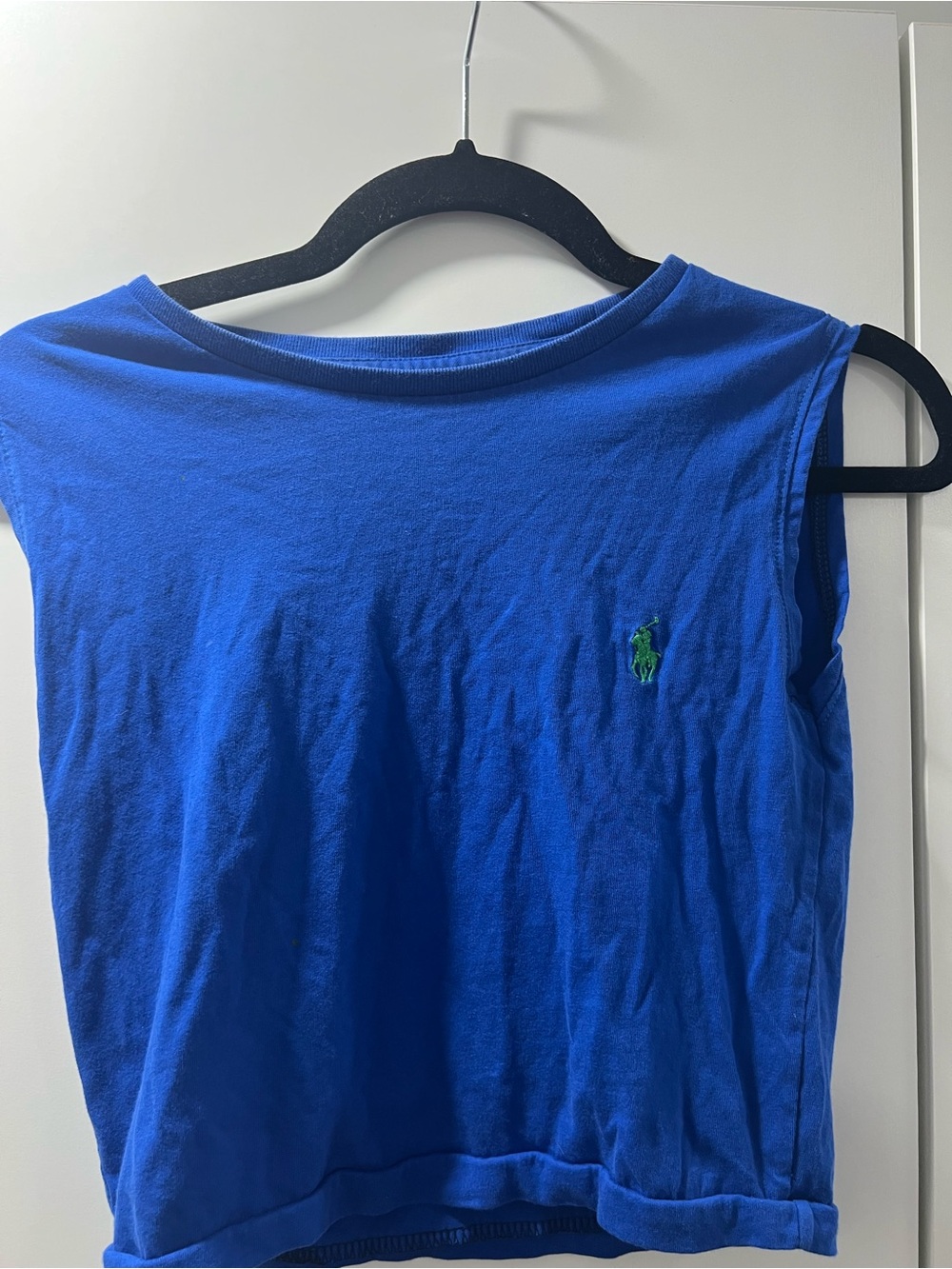 Polo by Ralph Lauren Royal Blue Tee with Yellow Logo Print